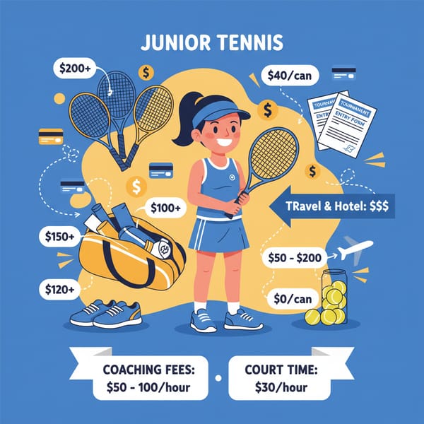 How much does junior tennis cost per year?